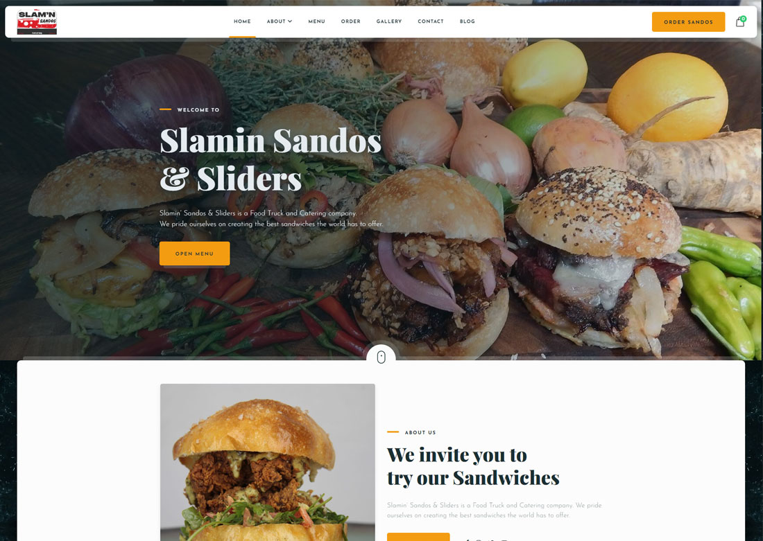 Food Truck and Catering Company Website by Asik Sarour