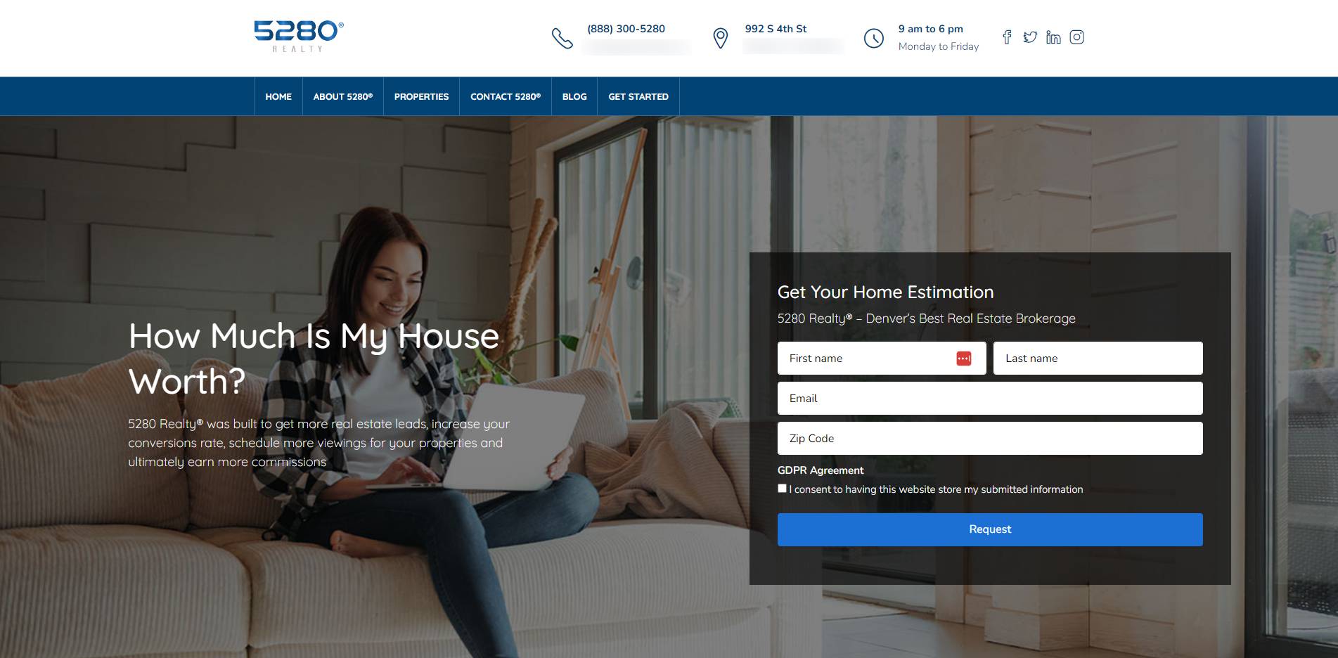 real estate website hero by Asik Sarour